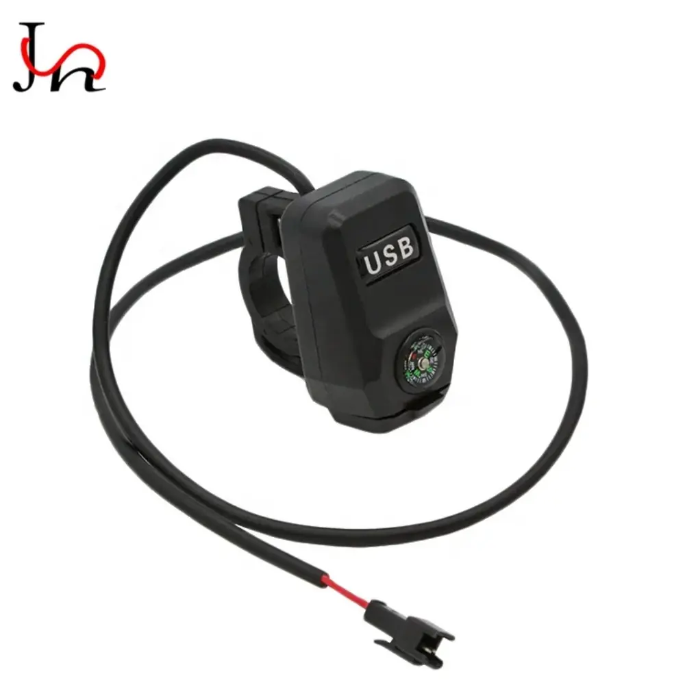 شارژر USB فرمان موتور سیکلت با قطب‌نما